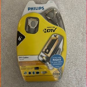 Philips BNWOT Two 6 Foot DVI Cable Perfect For HDTV ETC